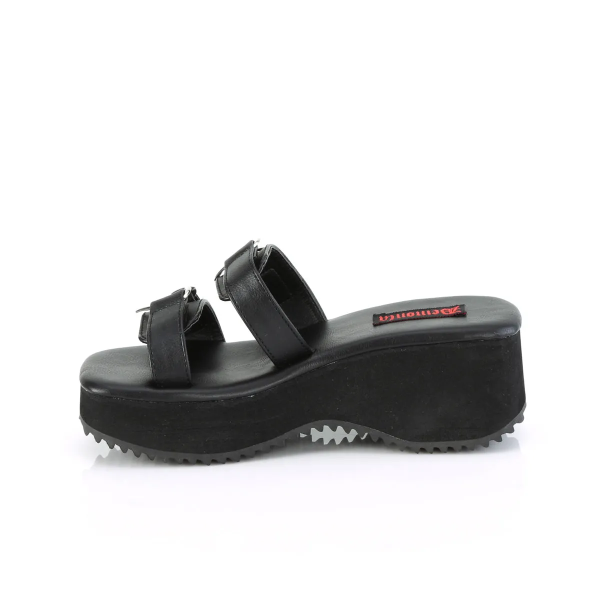 2 Inch Platform FLIP-12 Black Pu