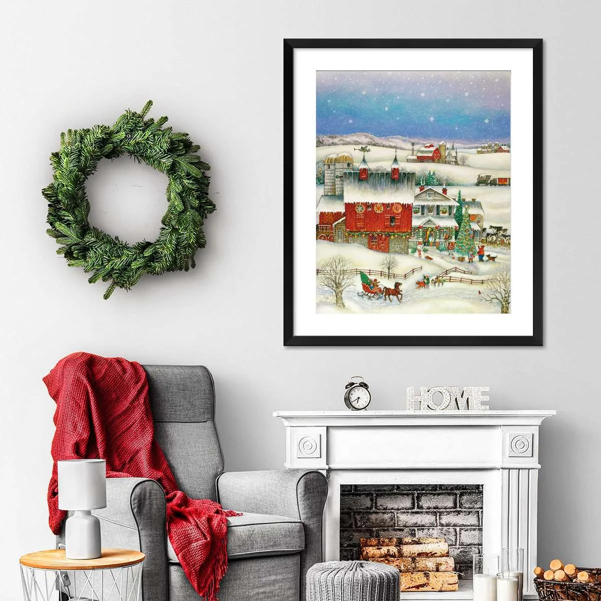 A Country Christmas Wall Art