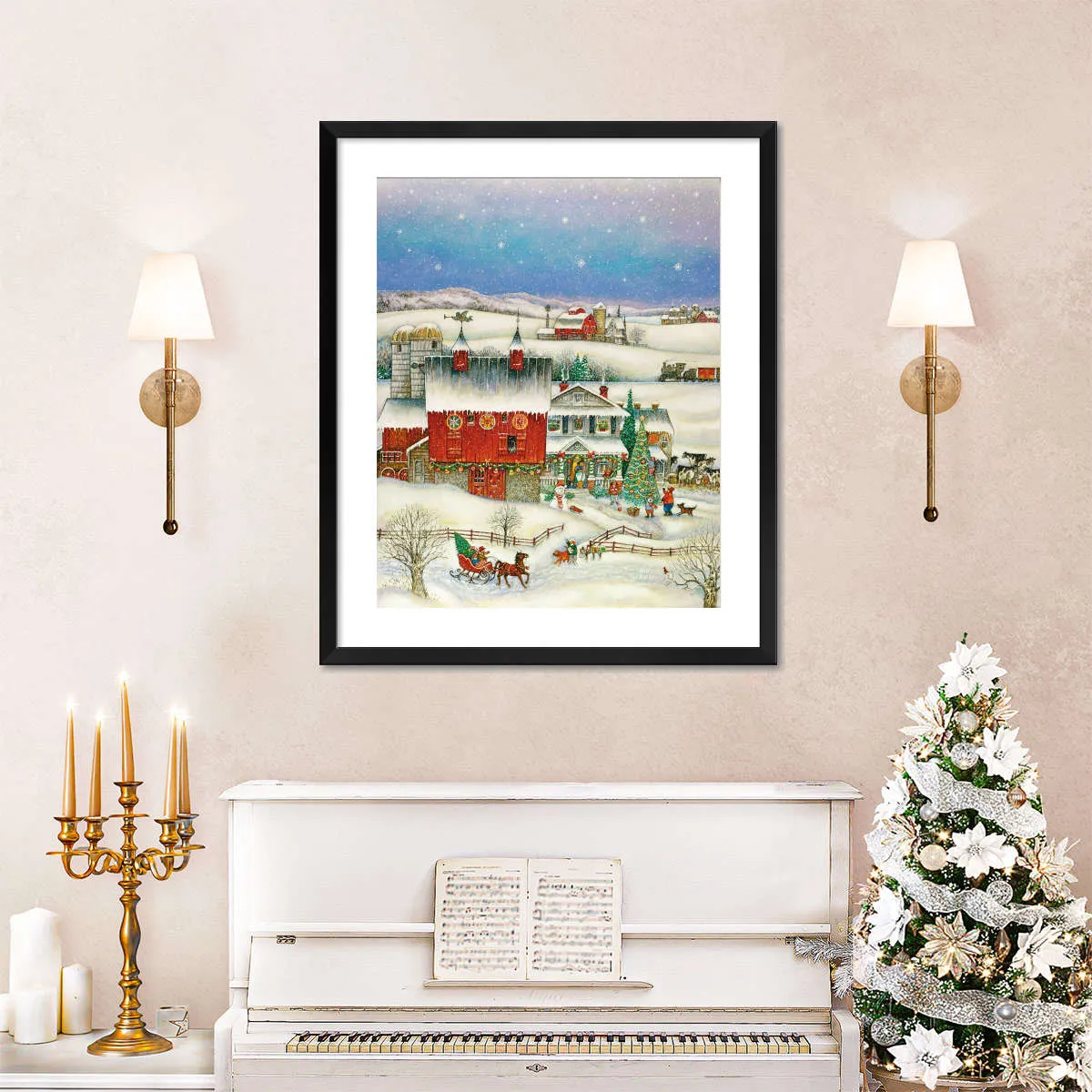 A Country Christmas Wall Art