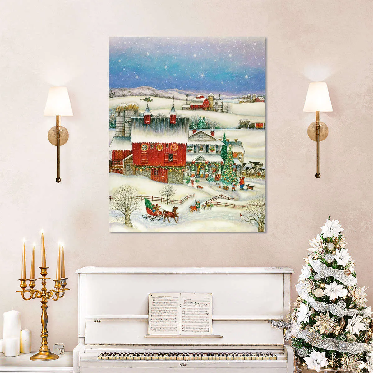 A Country Christmas Wall Art