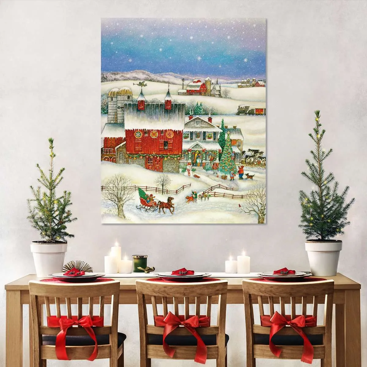 A Country Christmas Wall Art