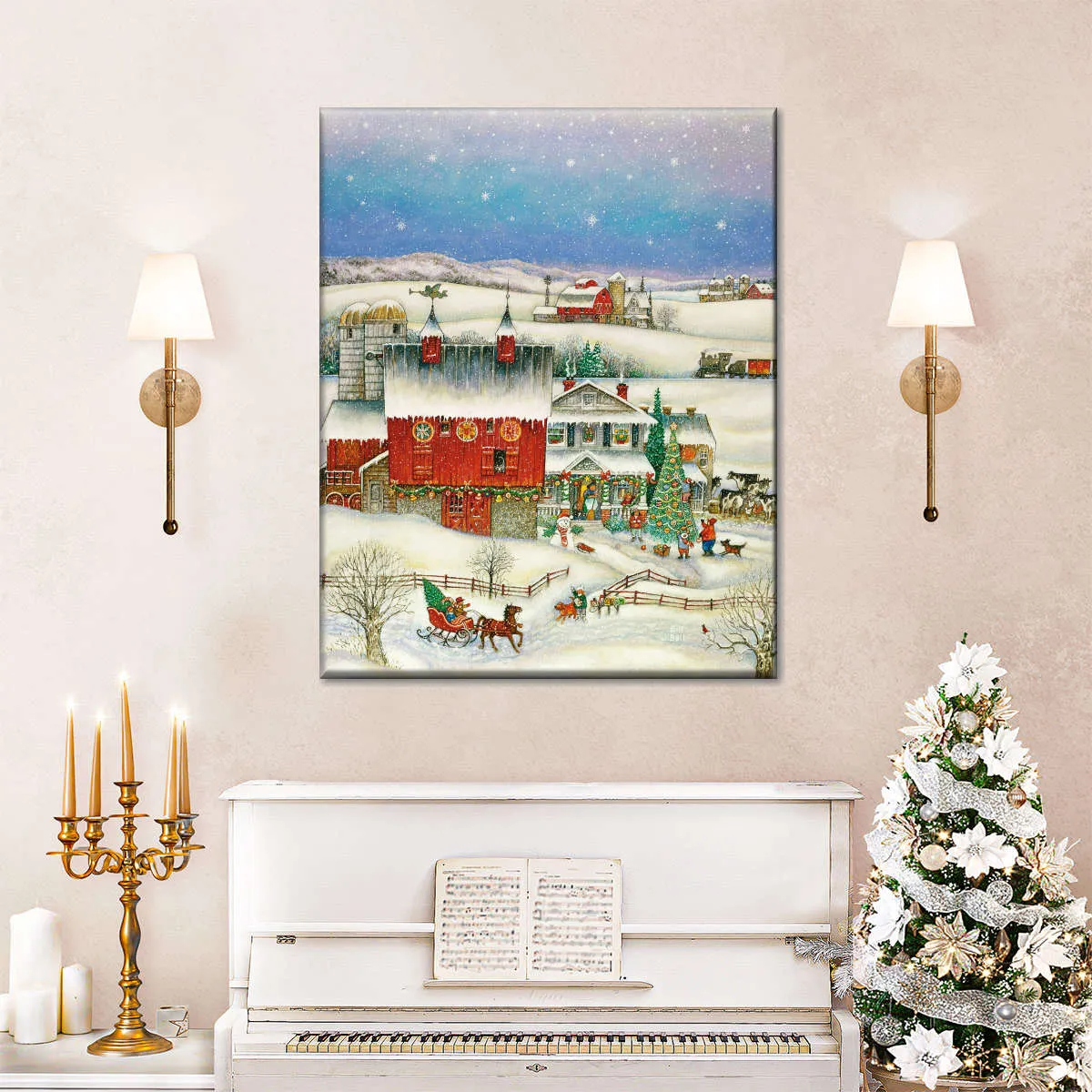 A Country Christmas Wall Art