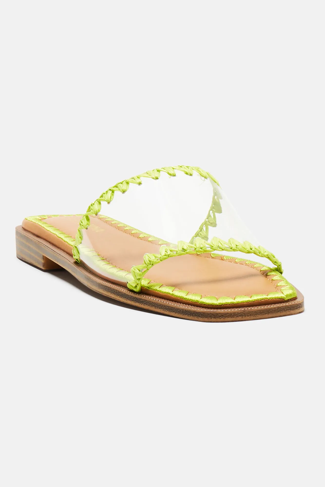 Alexia Flat Sandals - Lime