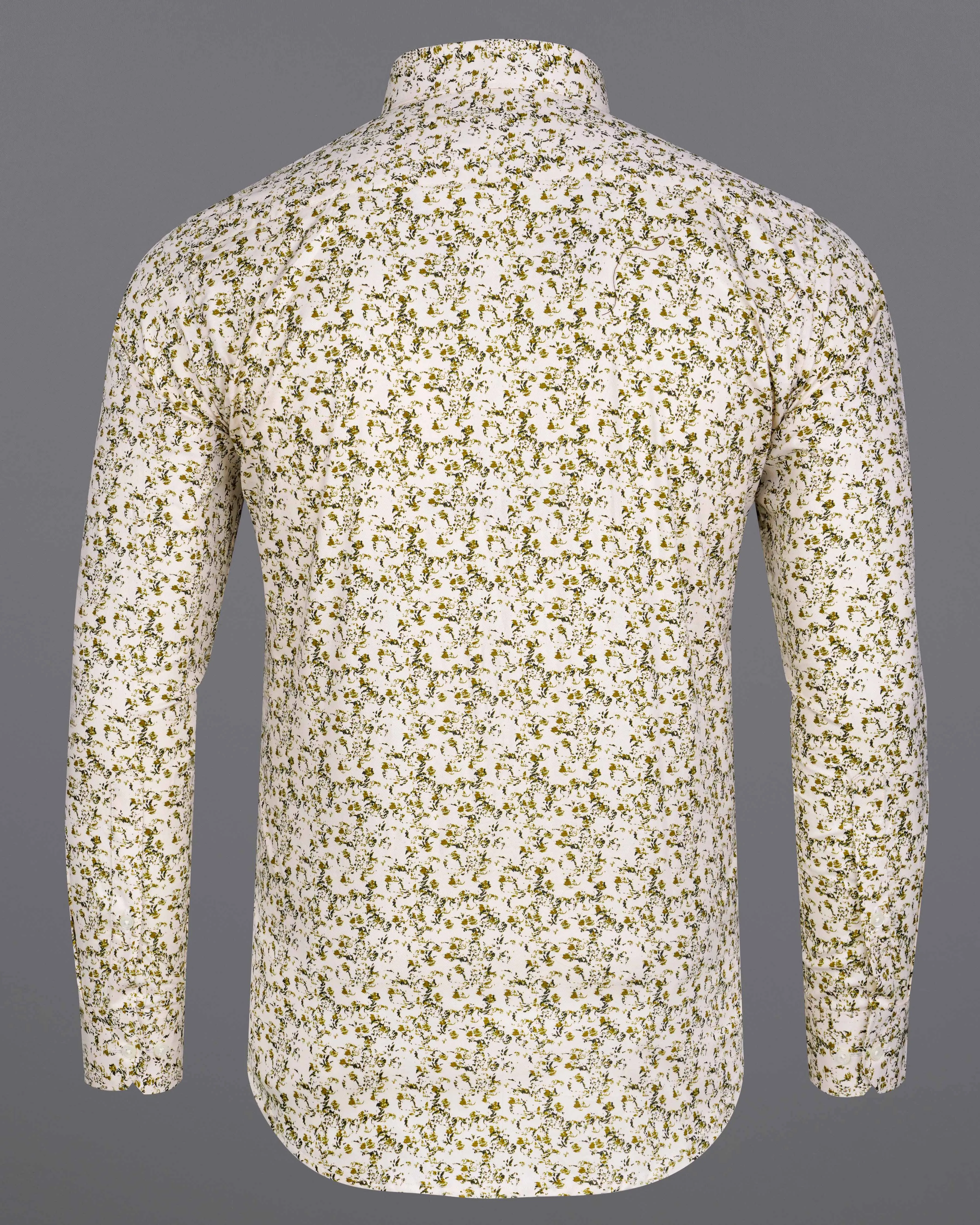 Amour Cream Ditsy Printed Twill Premium Cotton Shirt