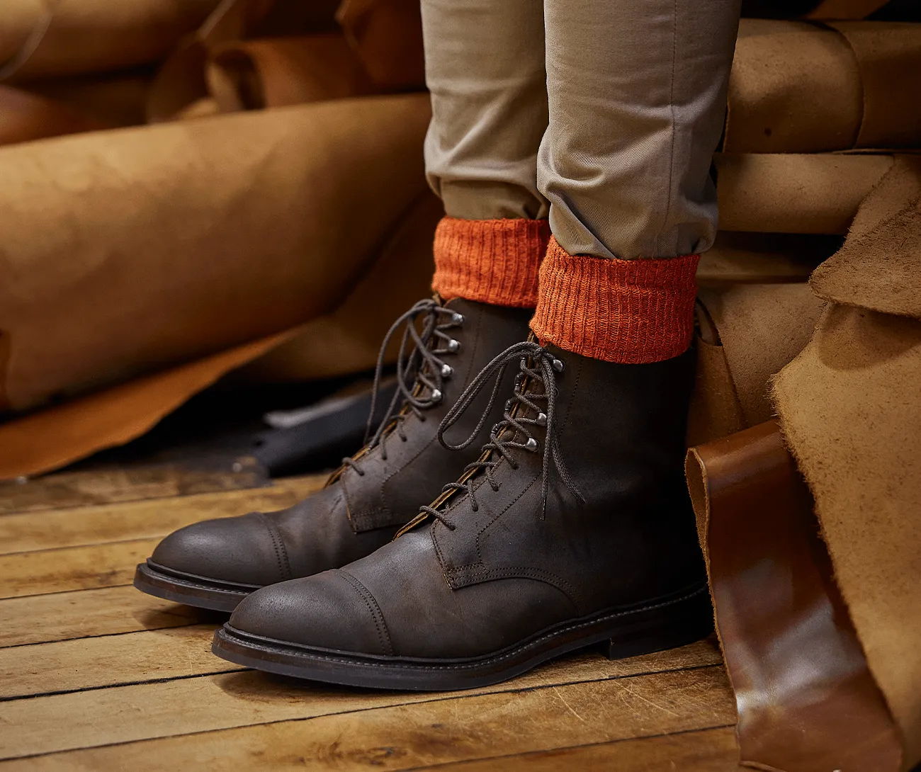 Boot Socks - Spiced Orange