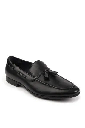 BRADLEY SLIP ON BRAIDED LOAFERS IN BLACK