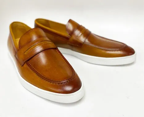 Calfskin Slip On Loafer Cognac