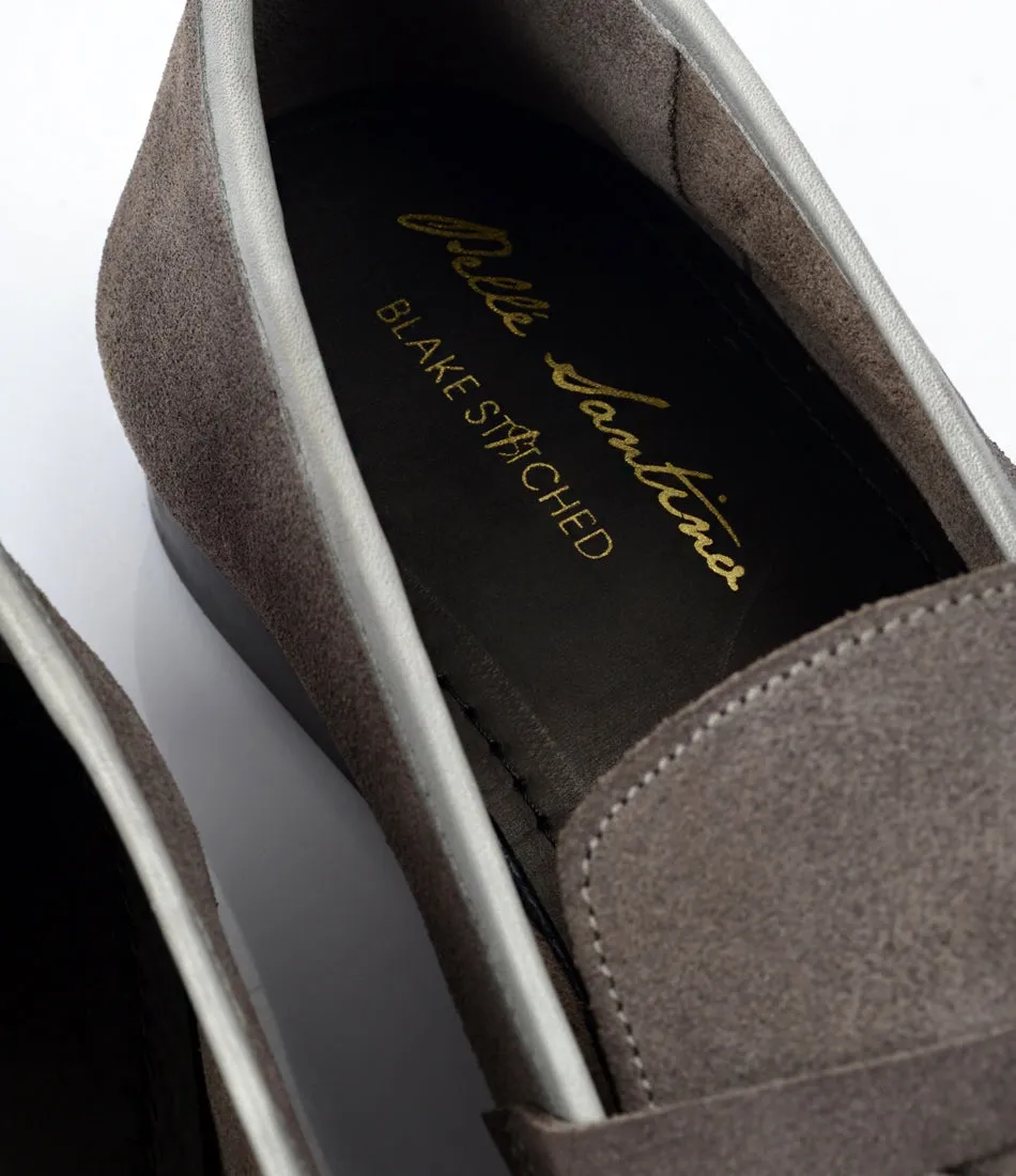 Grey Suede Penny Loafers - Ultra-Flex