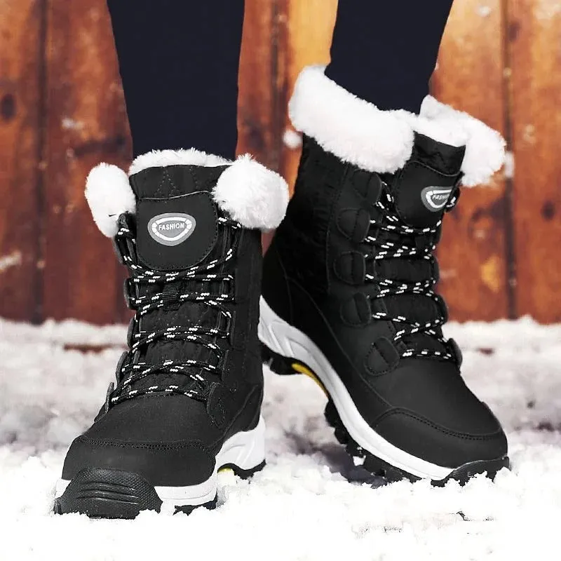 Groovywish Snow Boots Women Winter Keep Warm Water-proof Shoes