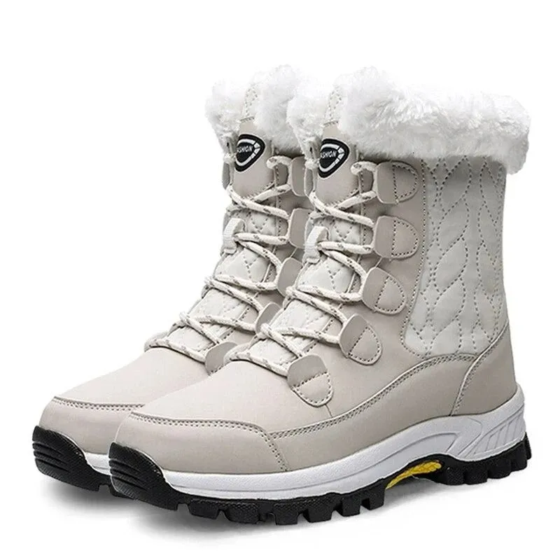 Groovywish Snow Boots Women Winter Keep Warm Water-proof Shoes