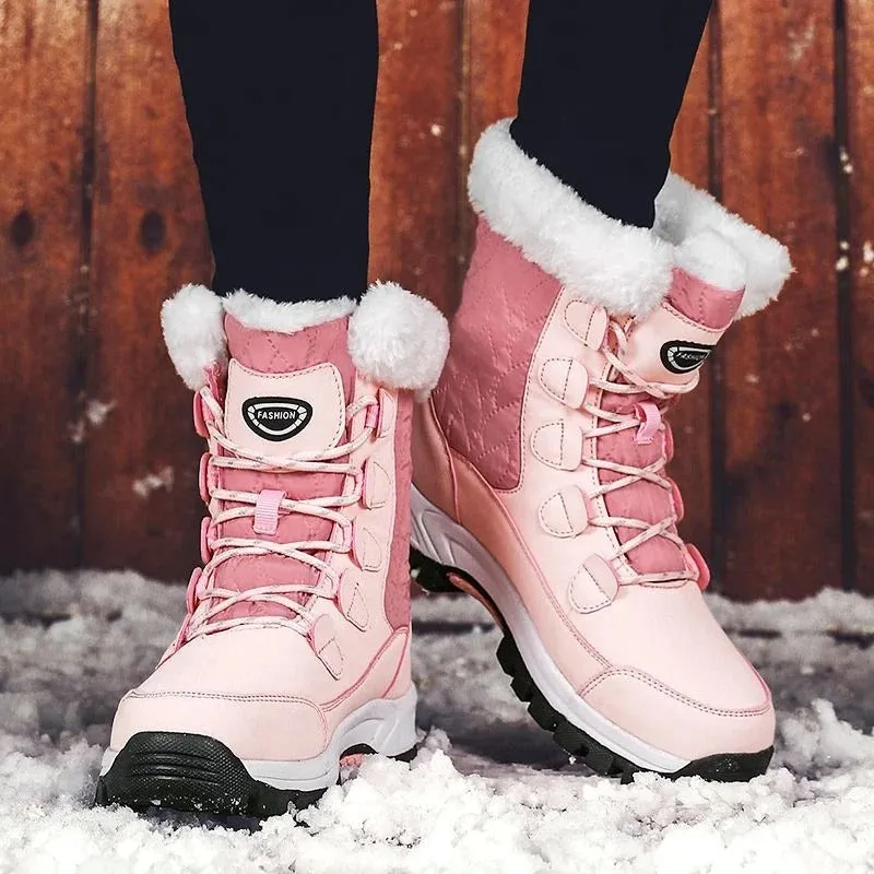 Groovywish Snow Boots Women Winter Keep Warm Water-proof Shoes