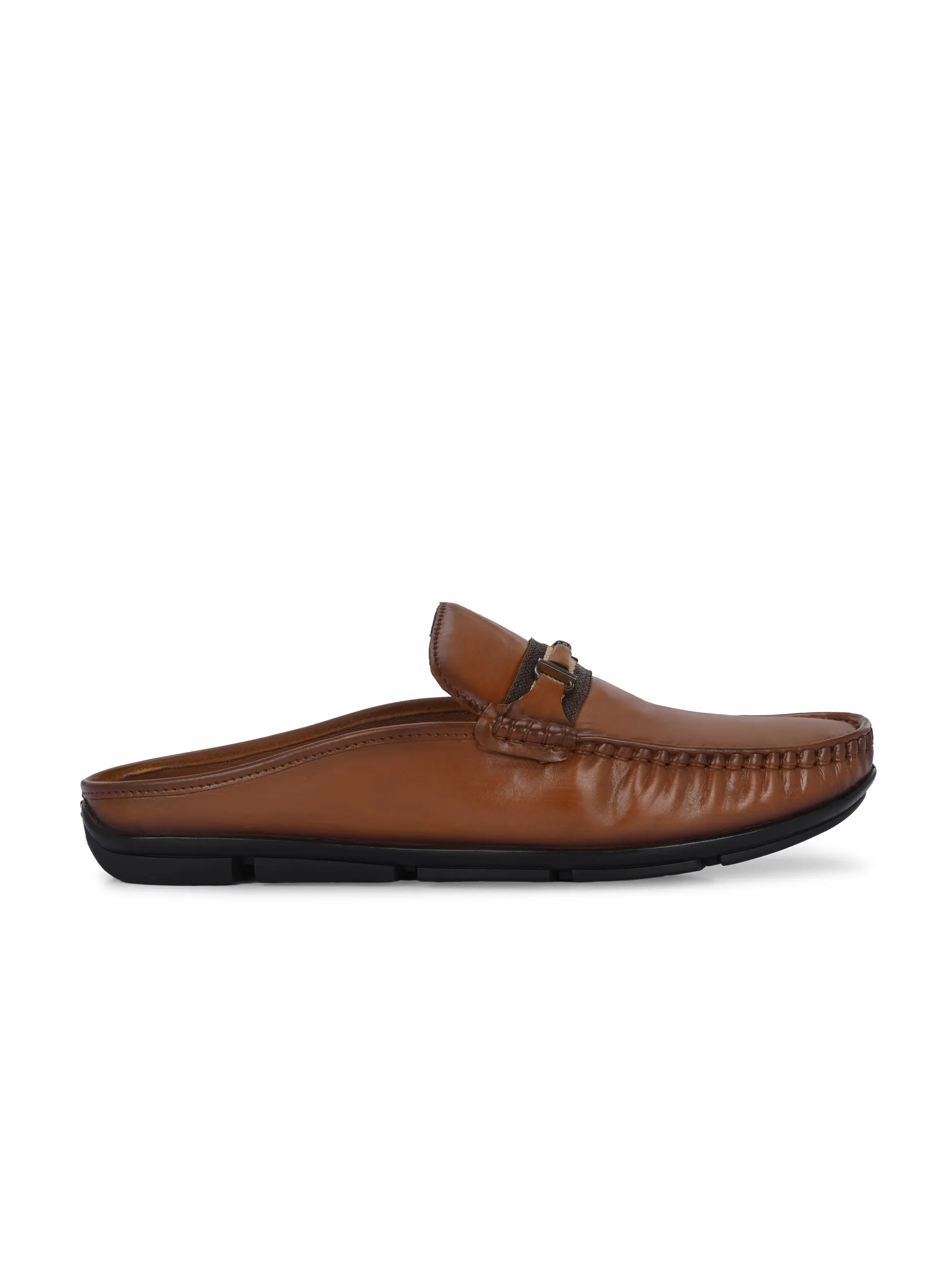 Hitz Men's Tan Leather Casual Loafers