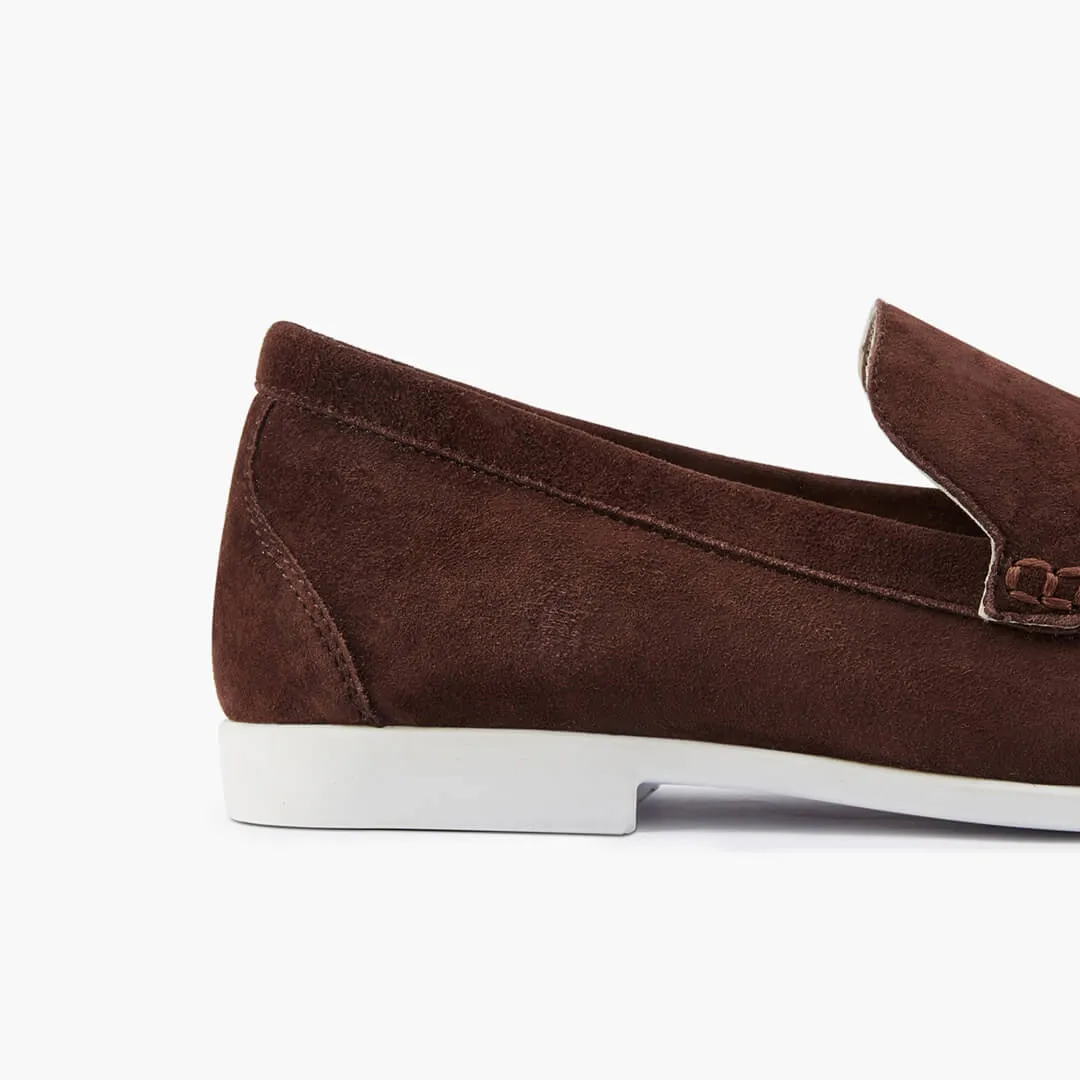 *MANON - brown suede loafers