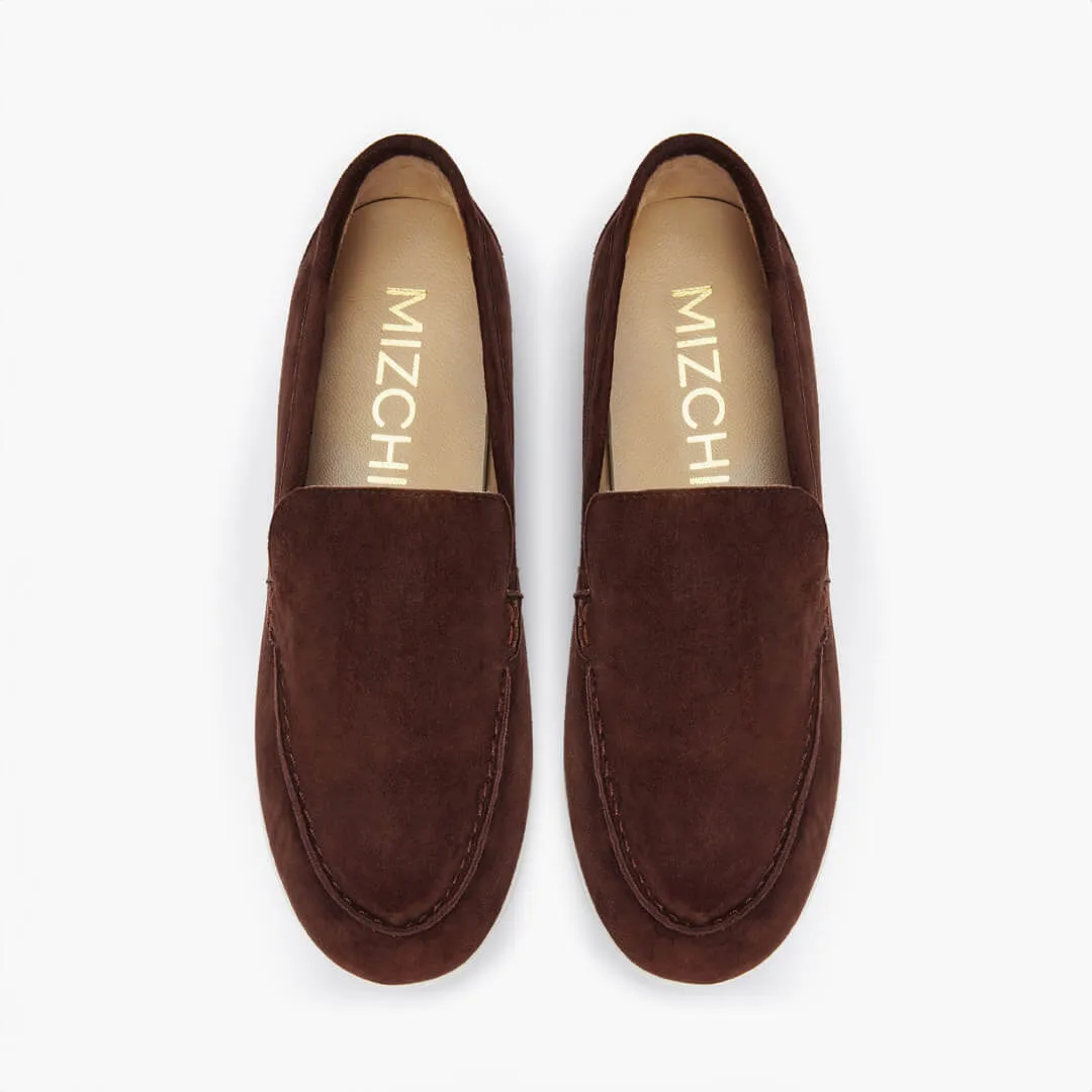 *MANON - brown suede loafers