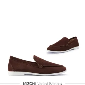 *MANON - brown suede loafers