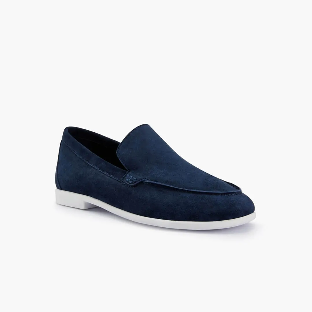 *MANON - Navy suede loafers