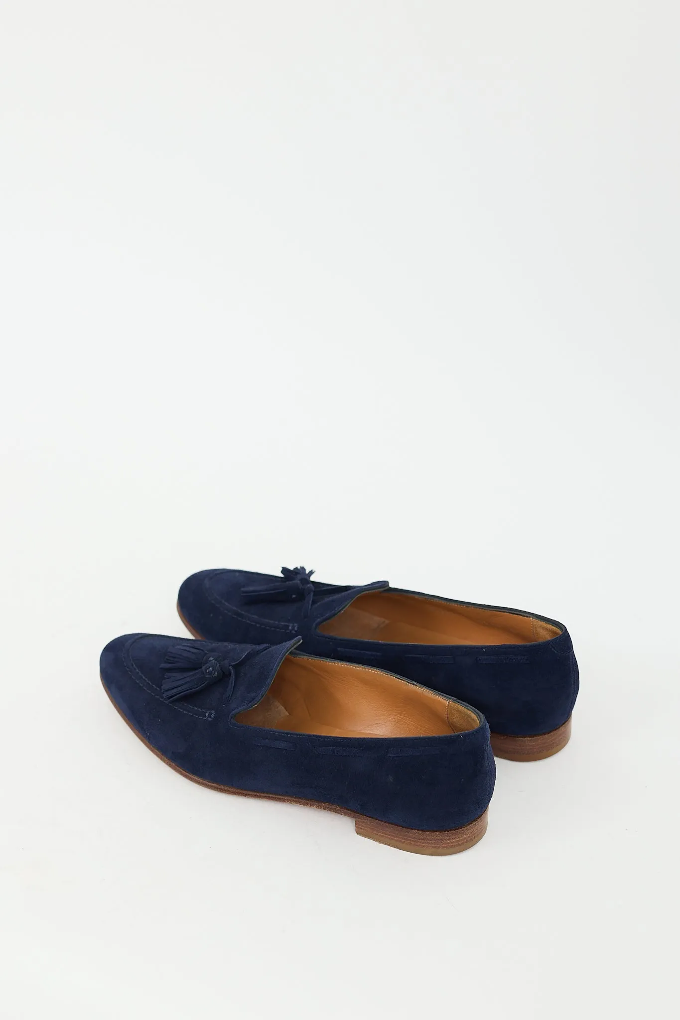 Navy Suede Tassle Loafer