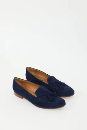 Navy Suede Tassle Loafer