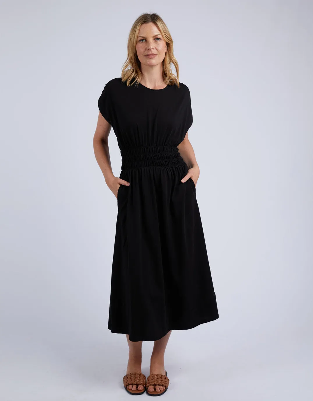 Nelle Midi Dress - Black