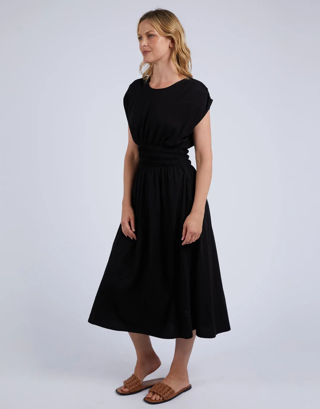 Nelle Midi Dress - Black