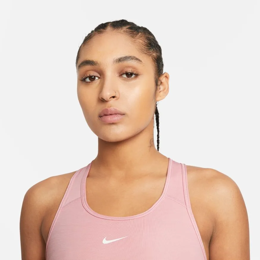 Nike DriFit Swoosh Sports Bra - Pink Glaze/Heather/White