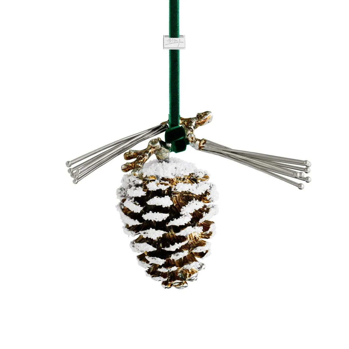 Pine Cone Snowy Ornament