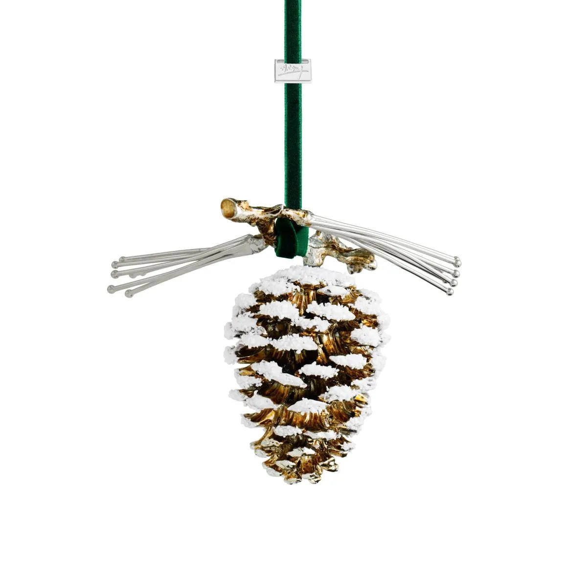 Pine Cone Snowy Ornament