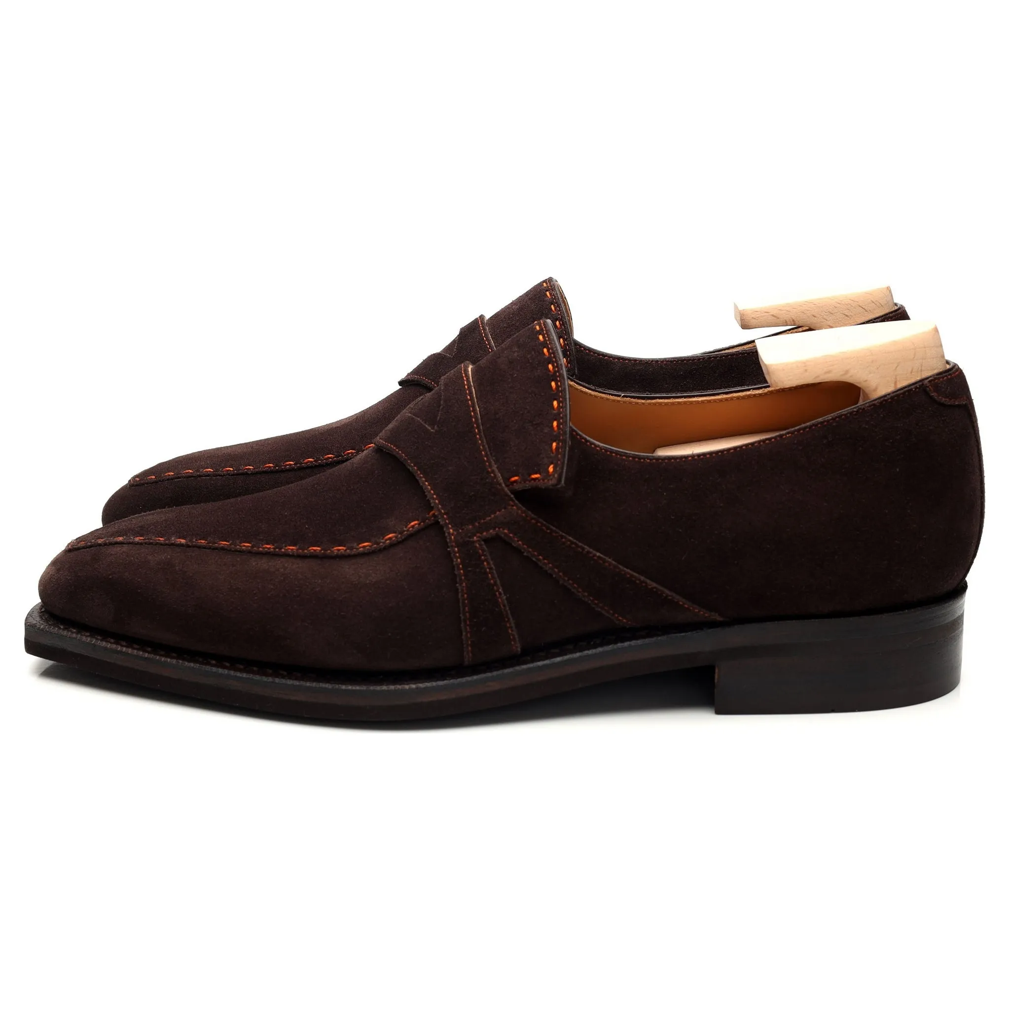 'Rascaille' Dark Brown Suede Loafers UK 7.5 E