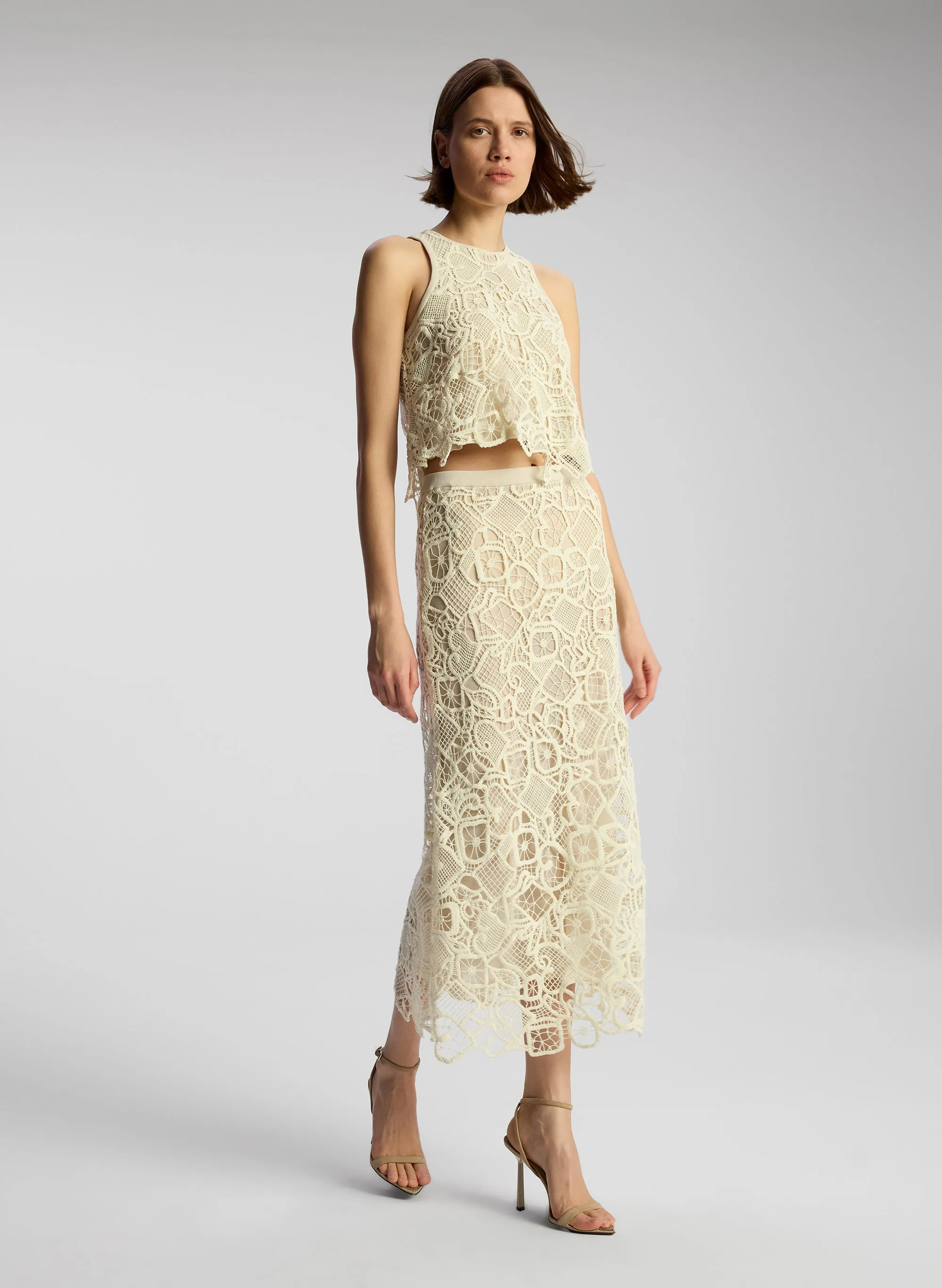 Shay Lace Midi Skirt