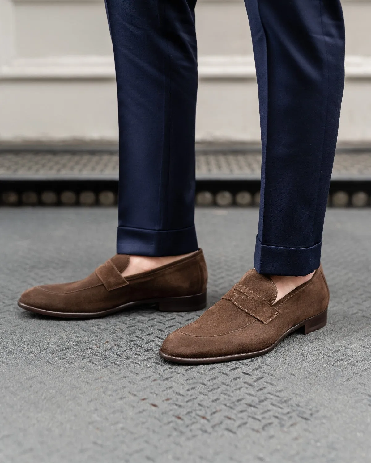 The Stewart Penny Loafer - Cafe Suede