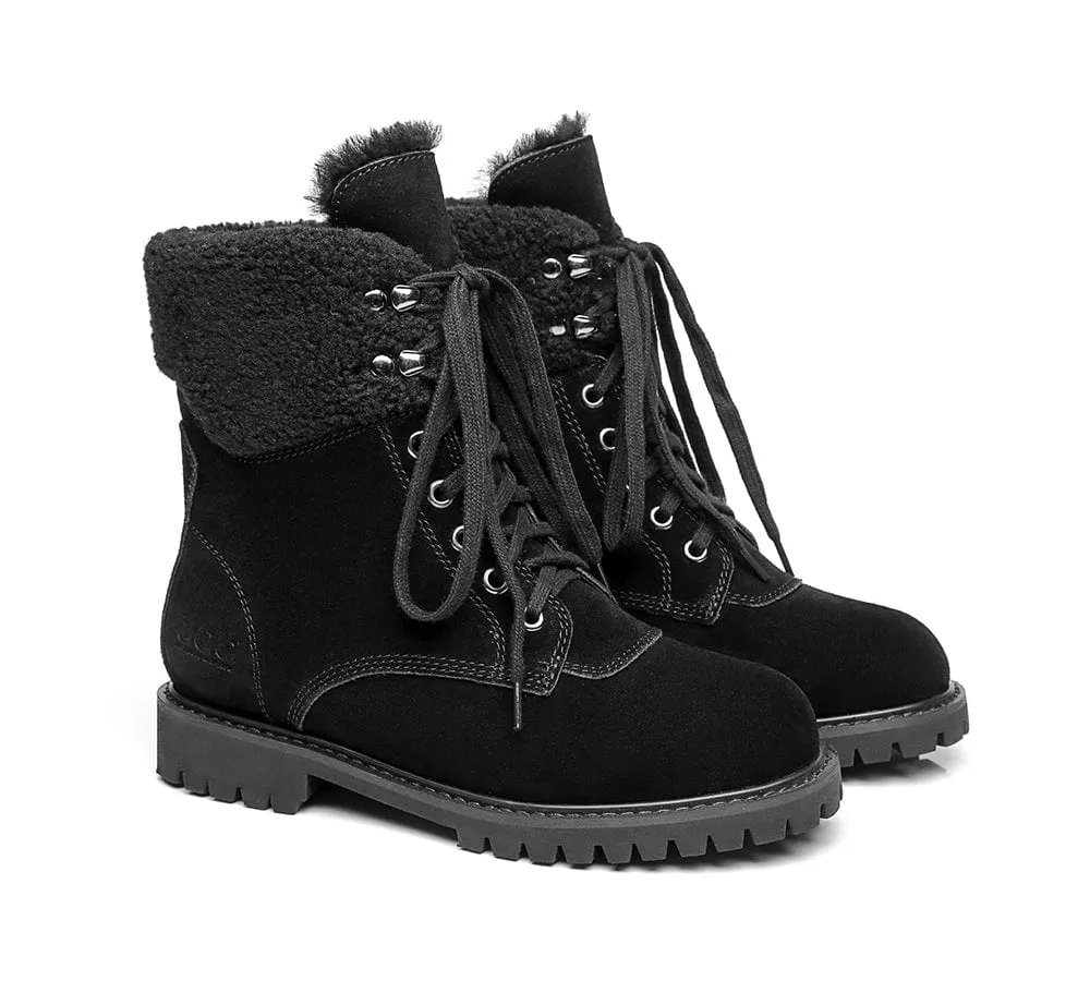 UGG Boots Women Fashion Chunky Sheepskin Wool Boots Mina