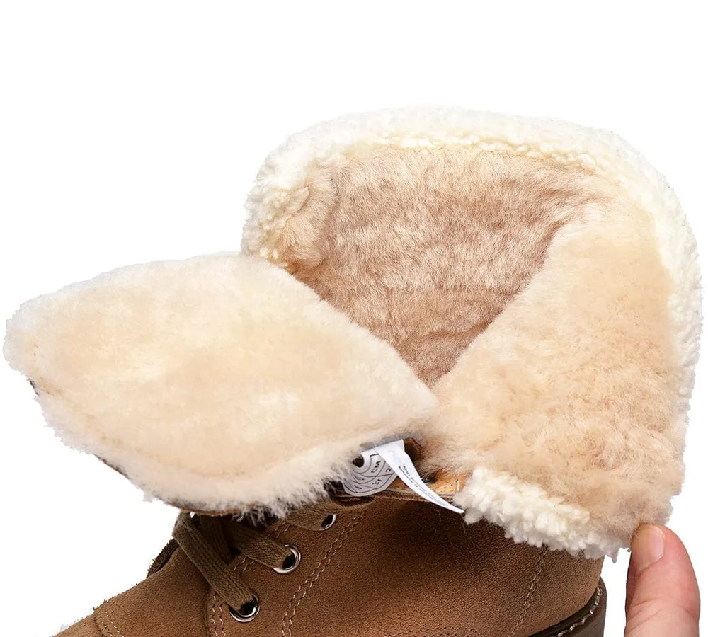 UGG Boots Women Fashion Chunky Sheepskin Wool Boots Mina