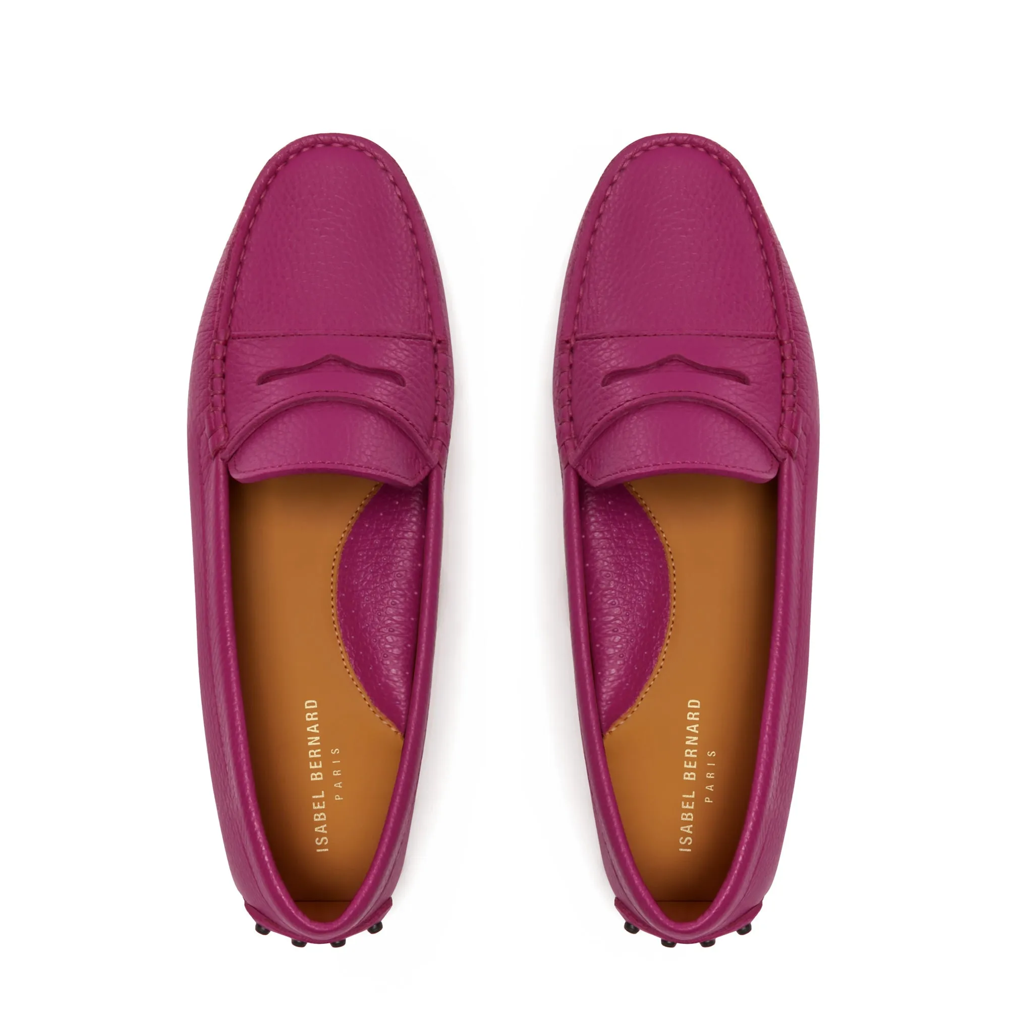 Vendôme Marie fuchsia calfskin leather moccasins