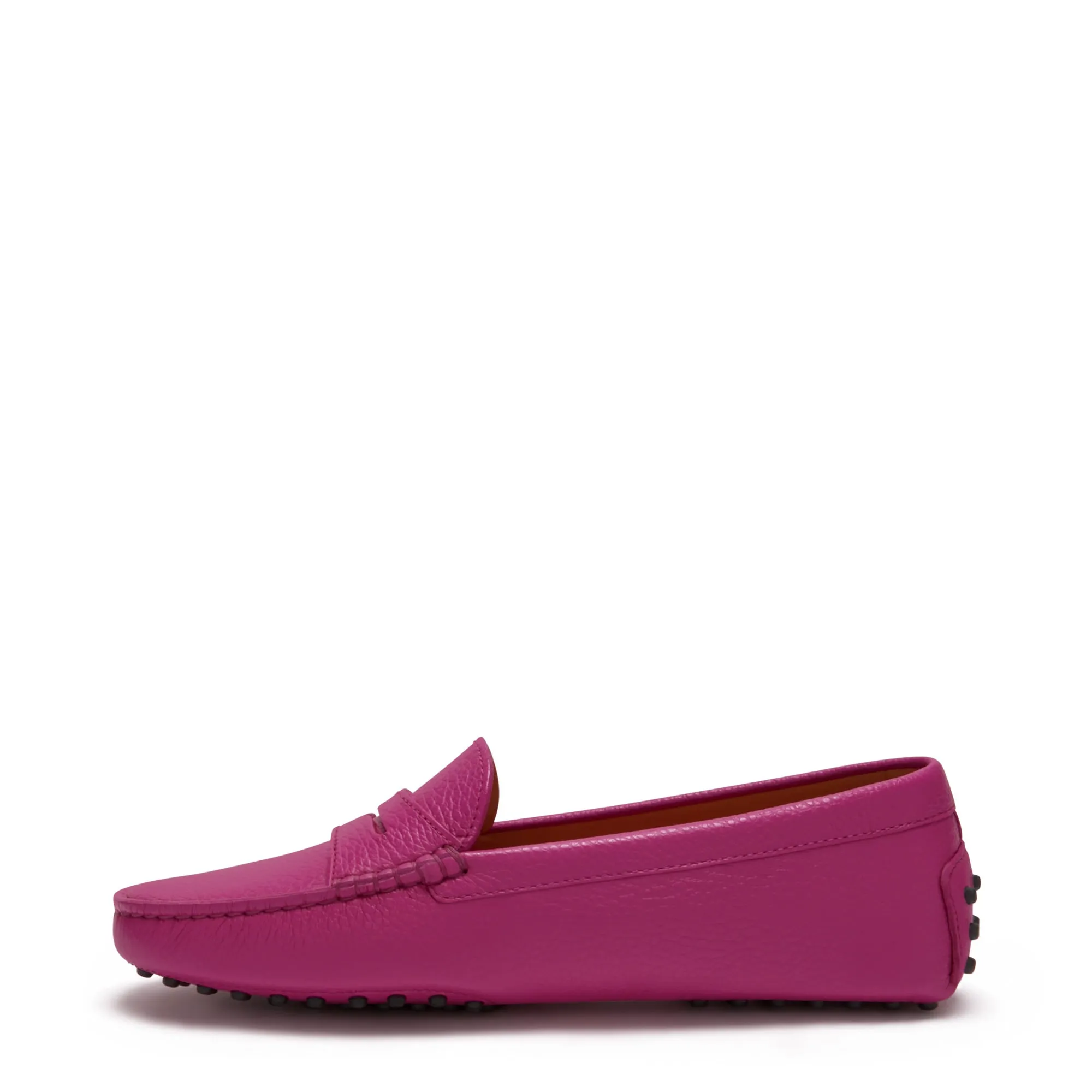 Vendôme Marie fuchsia calfskin leather moccasins