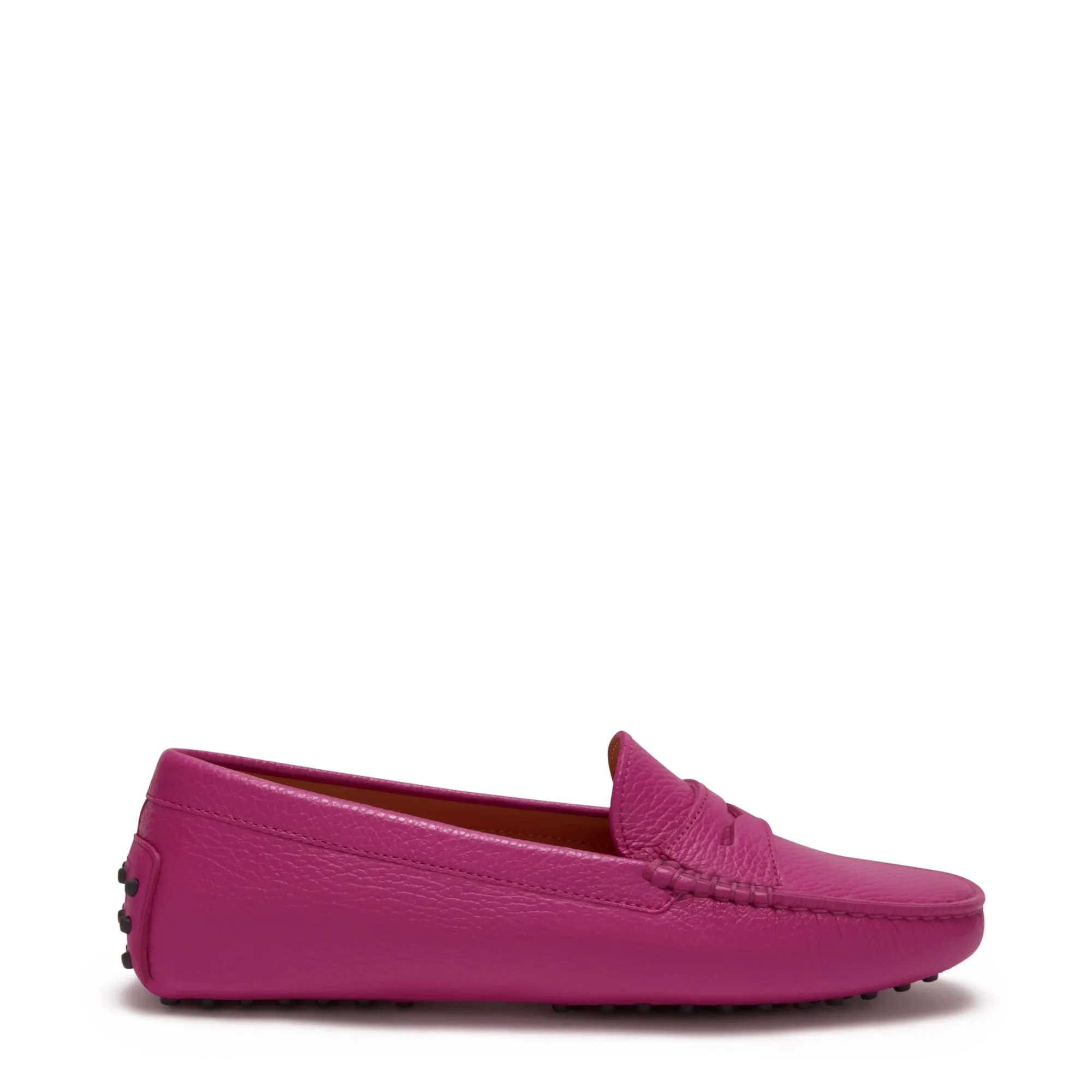 Vendôme Marie fuchsia calfskin leather moccasins