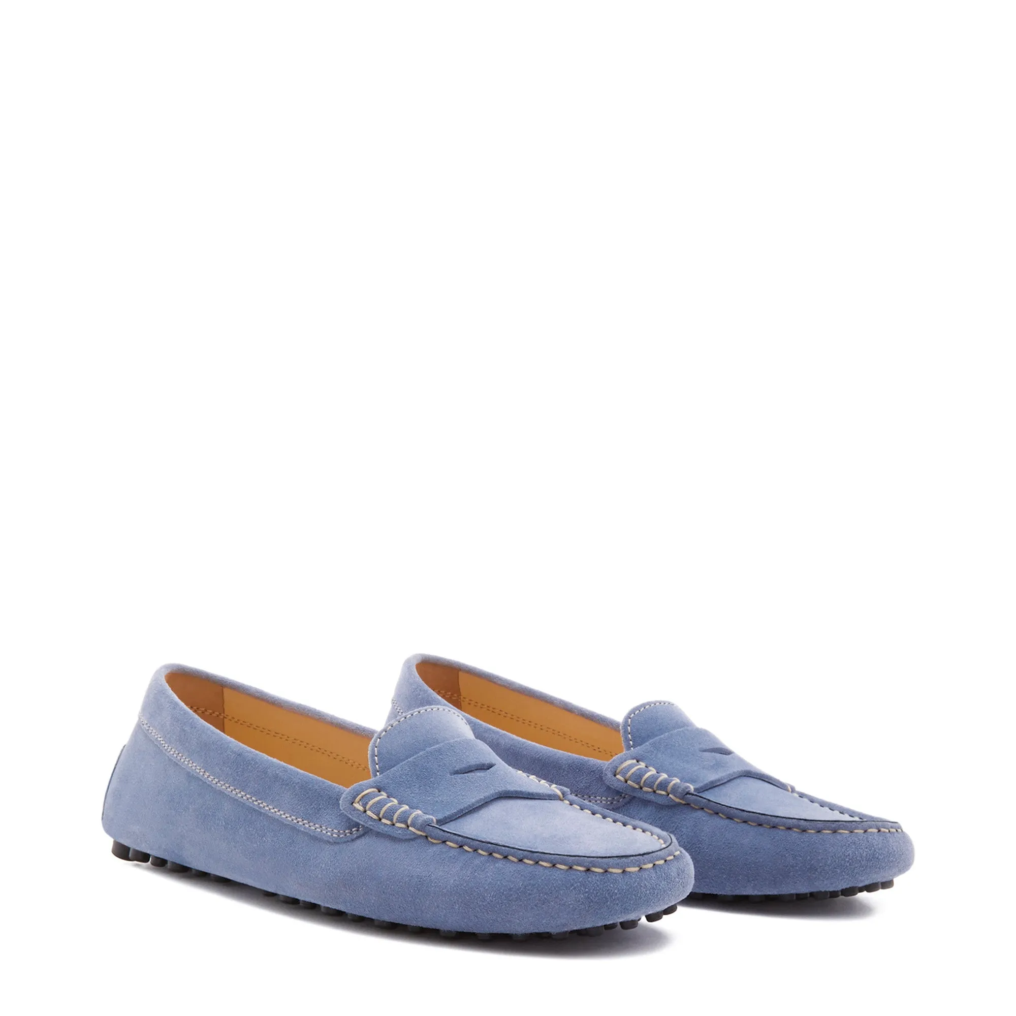 Vendôme Marie light blue suede moccasins