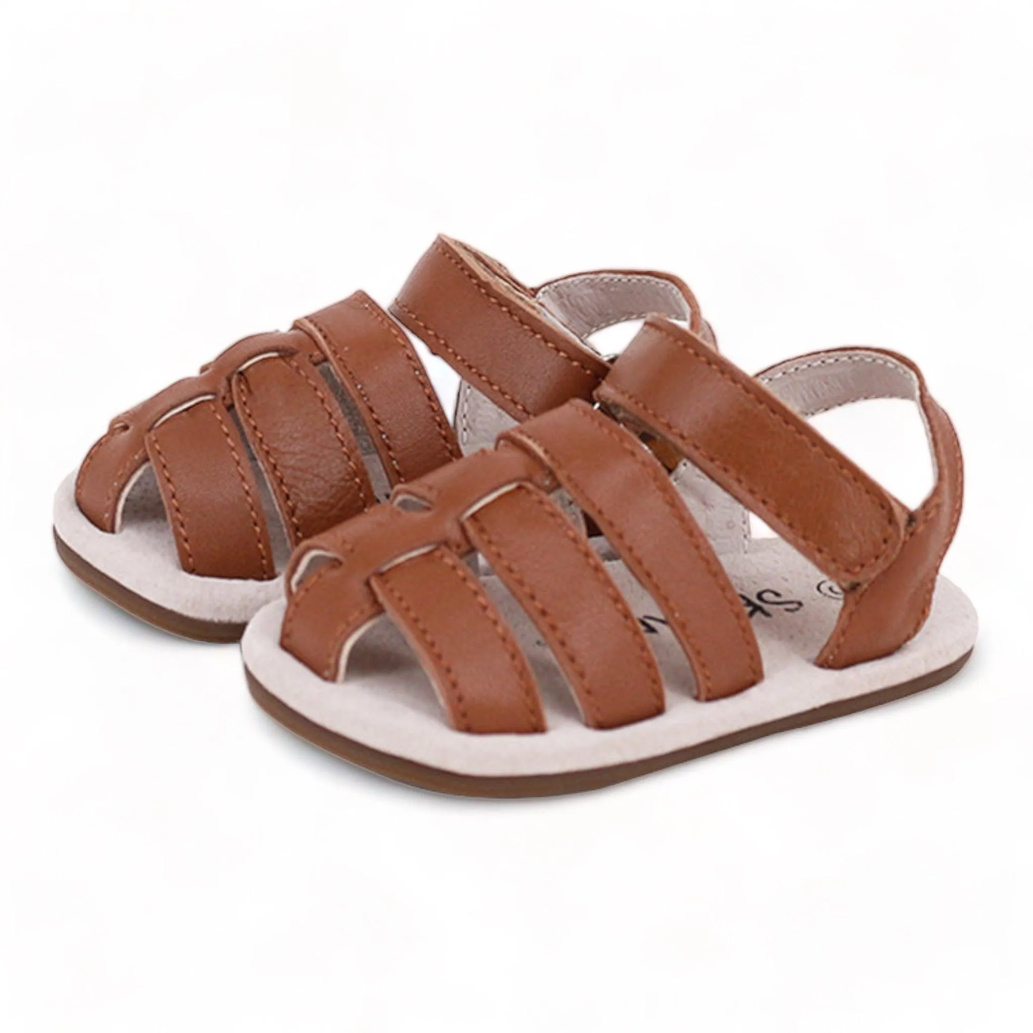 Ziggie Tan Baby Pre Walker Sandals EU18/Small/3-9 Months