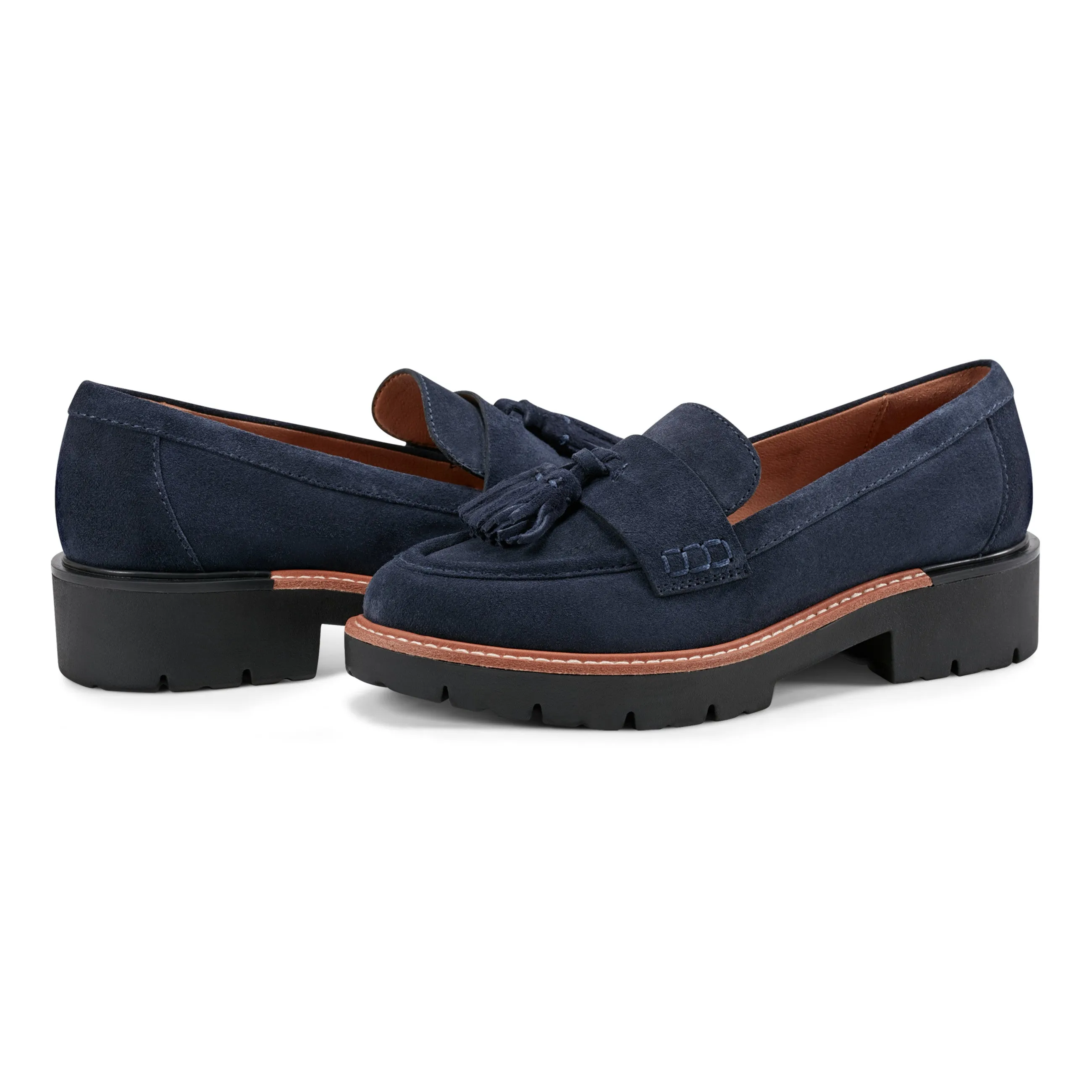 Zimm Round Toe Lug Sole Casual Slip-on Loafers