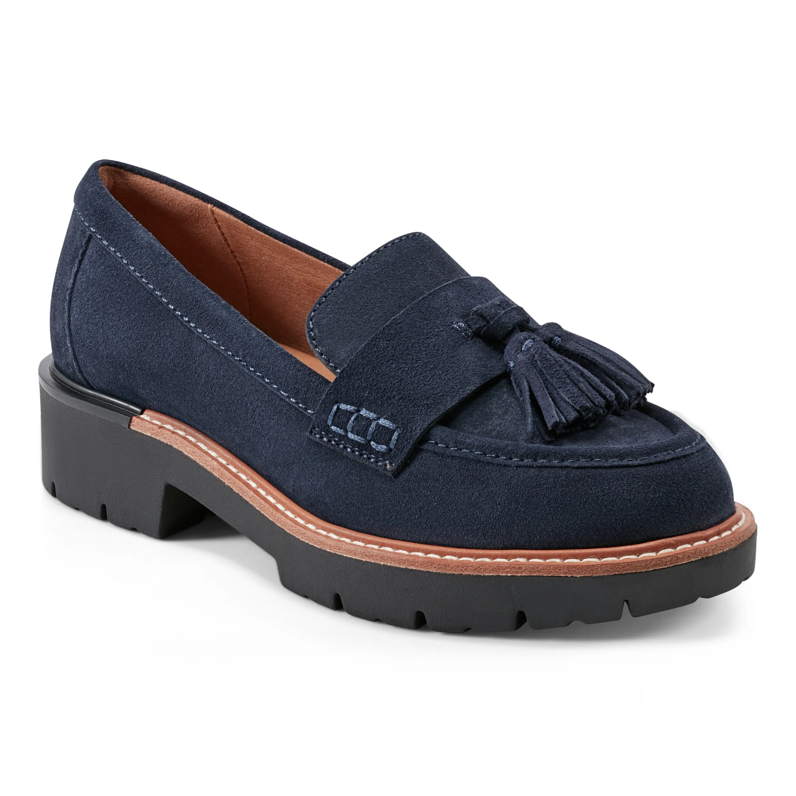 Zimm Round Toe Lug Sole Casual Slip-on Loafers